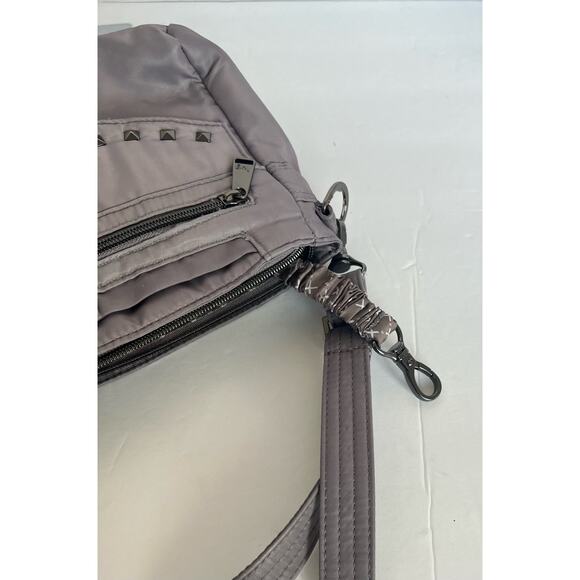 LUG Pacer Versatile Studded Gray Travel Crossbody Organization Purse Shoulderbag - Picture 16 of 16